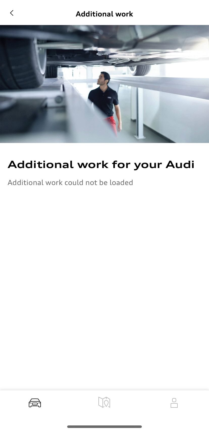 MyAudi App no longer showing Additional Work AudiWorld Forums