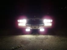These were from when I added the fog lights.

A pic outside at night with the high beam switch on.
(See the other high beam pic for a description of everything that's turned)