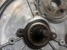 Bad bearing and spot-welded hole in optical wheel