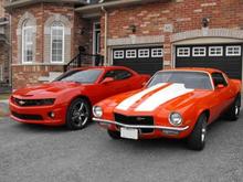Orange Camaros - 2010 &amp; 1973