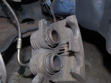 Heat-damaged caliper boot