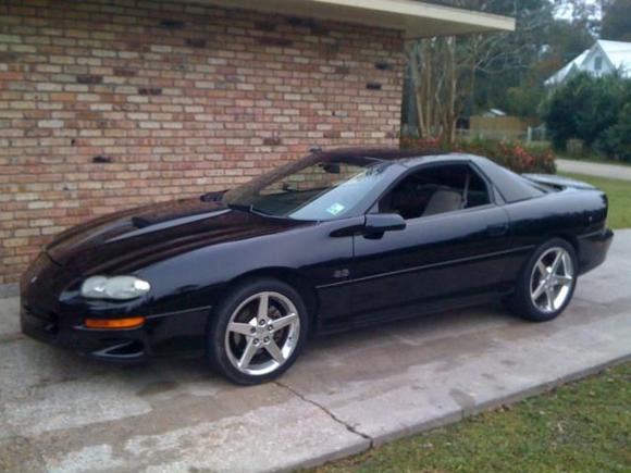 My old rims and tires oem C6 Corvette wheels 18x8.5'' and 19x10'' with a 1.25'' spacer in the rear