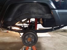 Rear axle installed