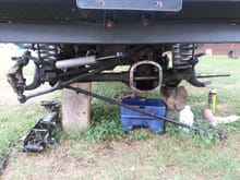 Bought a Jeep with a bent front axle housing.