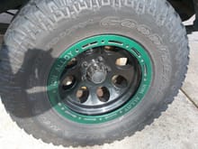 Ion Alloy rims to match the color of the Jeep