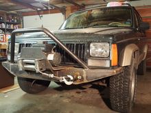 cut the front fenders up for clearance for the bumper and end caps. now it just needs some paint!