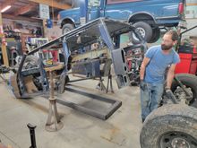 Putting the rear axle in