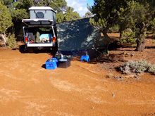 The walls and top angled to drain, air and dry out.