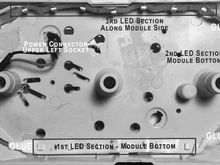 Layout of LED strips in panel.