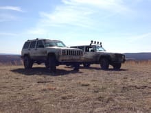 On top of a mountain in Frostburg with a fellow XJ.