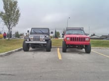 Always park beside the jeep