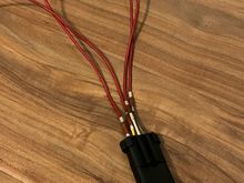 Extended wires. This end connectors to where the coil rail attached