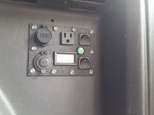 digital volt meter installed (kind of an afterthought, hence the misplaces green button)
