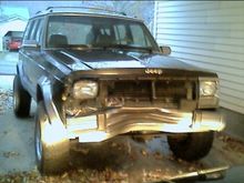 This was my first XJ after the wife "tapped a deer on the butt". I fixed it though...