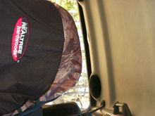 my realtree seat cover and you can see my painted speaker cover in back