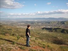 the wife checking out the view