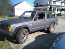 Jeep4My 89 cherokee I6 5 speed 2 door 4x4 when i first got it a couple months ago pretty much stock other then the different wheels and tires. Already deleted my all stock photo...