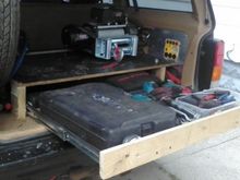 false shelf , winch mount and air compresessor