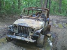they must have gotten stuck and left it there while someone came by an torched it....