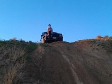 after climbing a steep hill