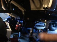 working on the control arm drop down mounts