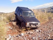 beatin up the stock jeep