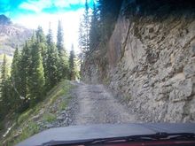 Shelf road in Governor Basin Rd. at apx. 11,200' going up!