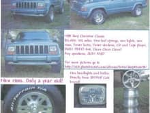 My ad that I had made up to sell my Jeep back in 05.