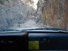 Rock walls on the way in. Some of the cliffs are 200 feet high and the trails are only 7 or 8 feet wide.