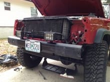 Front bumper and winch