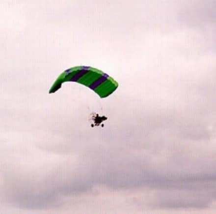 Flying my ultralight. Powered Parachute.