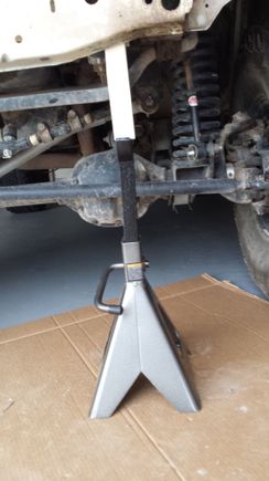 Blocking up steering box