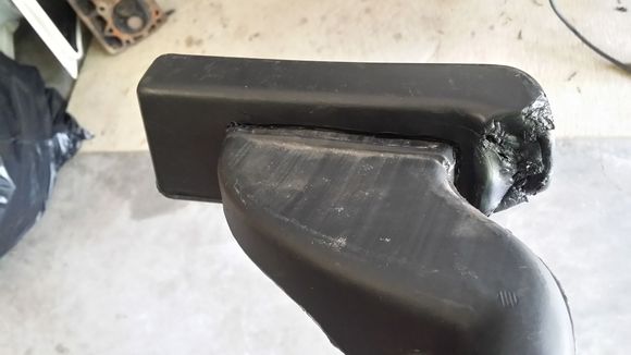 Made an "adapter" out of my old heater duct for the new heater duct to work.