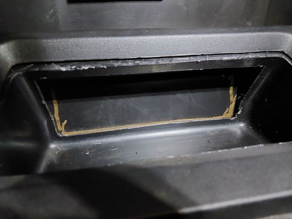 Marked out the opening through the vent adapter