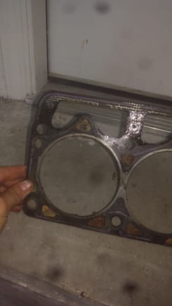 At the bottom of the gasket you can see where it blew.