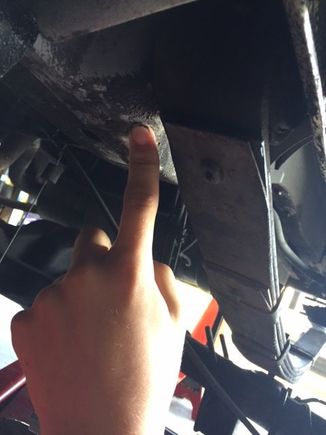 Not the best photo but that is the pocket and I am pointing at where I drilled my pilot hole.