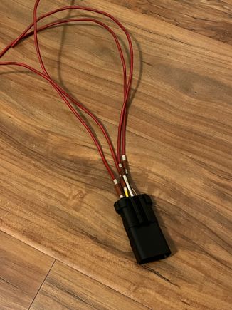 Extended wires. This end connectors to where the coil rail attached