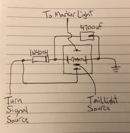 DIY switchback module wiring (essentially a self powered delay off relay)