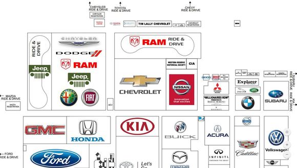 2017 Cleveland Auto Show Floor Plan