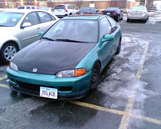 93 Honda civic (B16a, B16 tranny, 2 inch drop on coil-overs, rear control arms, Ect.)