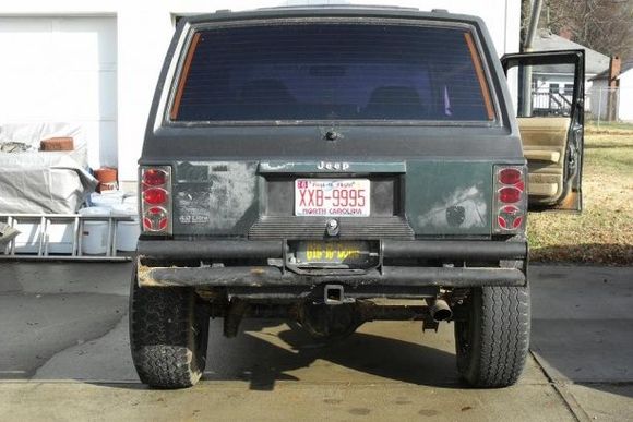 Rear End, Custom Double Bumper, Custom Tail Lights (Git-er-done)
