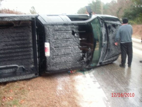 Black ice. Should have taken one of the Jeeps.