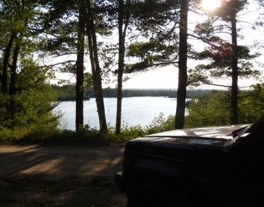 I took a perdy picture of a lake and my jeep just happened to be in it too so what the heck, I'll throw it in here too