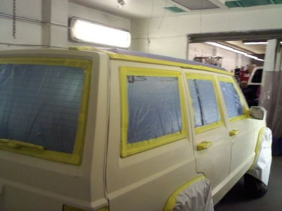 Getting taped up for paint.