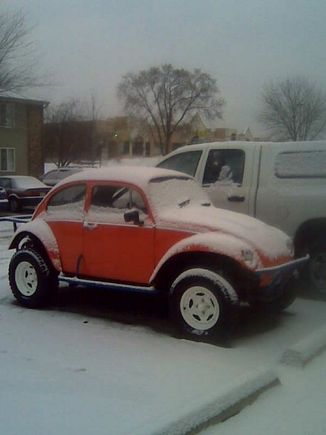 Image001 My baja bug and Dodge 2500 4x4 in Chicago parking lot.