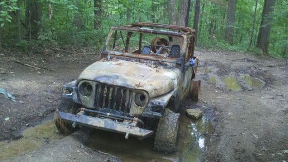 they must have gotten stuck and left it there while someone came by an torched it....