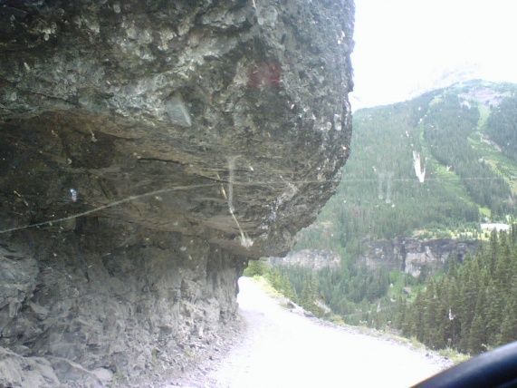 Hanging Rock on the 
Yankee Boy Basin Road