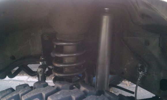 Coils shock and steel braided brake line extensions