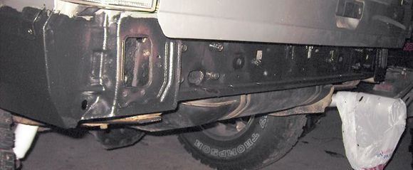 lined rear bumper area