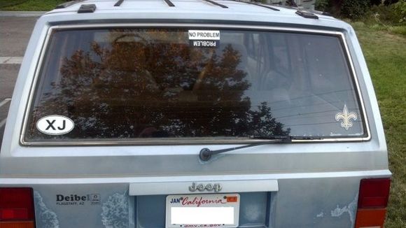 Stickers on back window